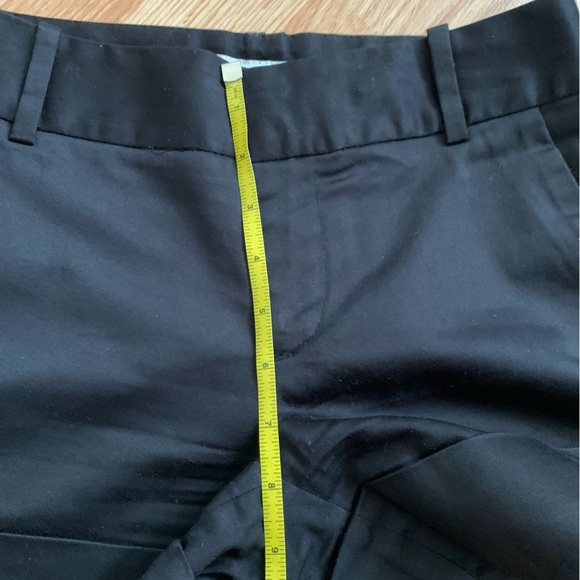 Zara Tailored Flat Front Cuffed Black Chino Trouser Shorts Size XS - Picture 5 of 9